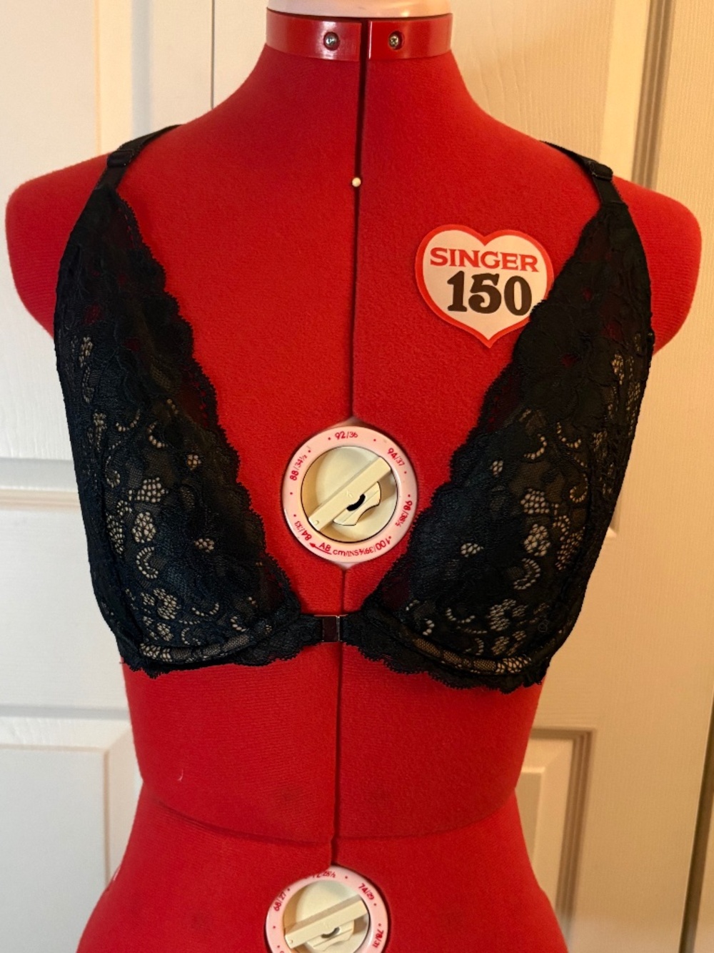 Adore Me Racerback Black Lace Bra 32DDD